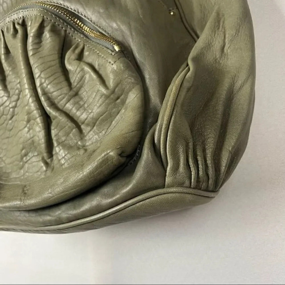 Botkier Bryant Leather Gray Green Hobo Shoulder Bag - Picture 6 of 9